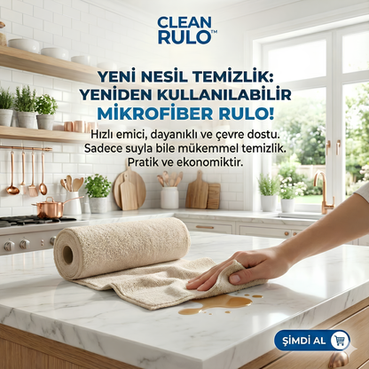 Clean Rulo™ Mikrofiber Rulo Havlu