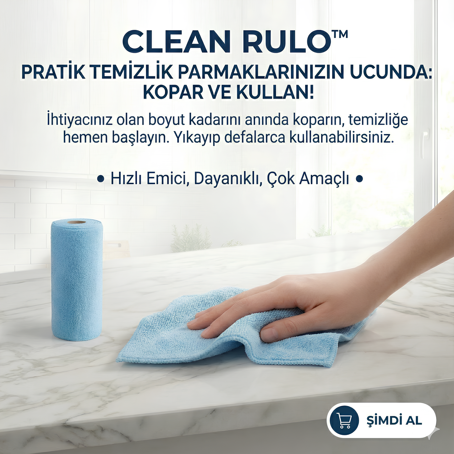 Clean Rulo™ Mikrofiber Rulo Havlu